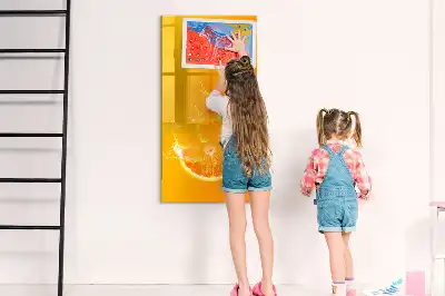 Magnetic writing board orange juice