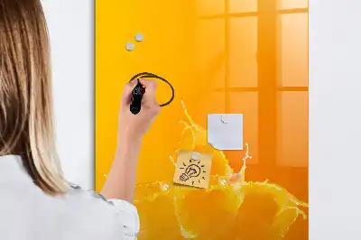 Magnetic writing board orange juice
