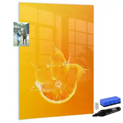Magnetic writing board orange juice