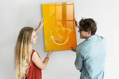 Magnetic writing board orange juice
