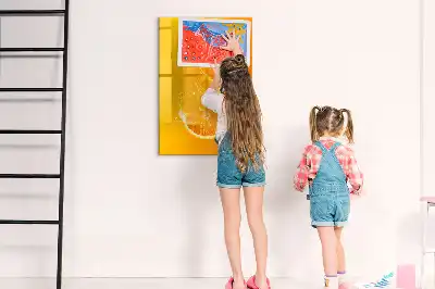 Magnetic writing board orange juice