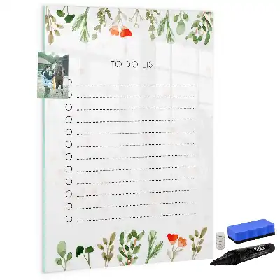 Magnetic writing board the today's to-do list design