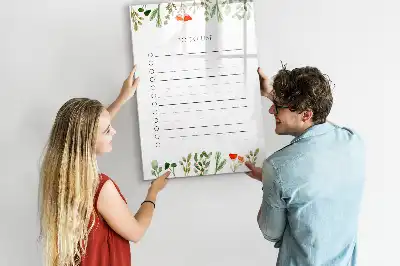 Magnetic writing board the today's to-do list design