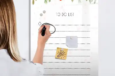 Magnetic writing board the today's to-do list design