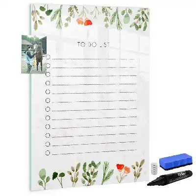 Magnetic writing board the today's to-do list design