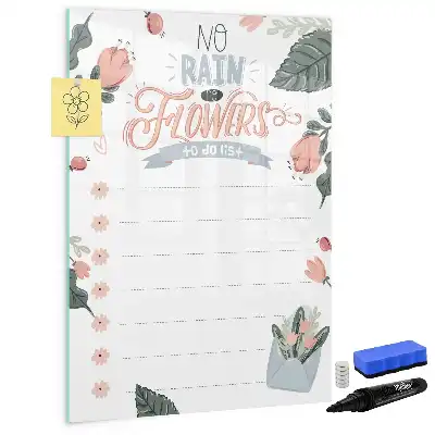 Magnetic dry erase board decorative list
