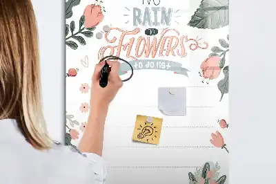 Magnetic dry erase board decorative list