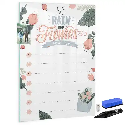 Magnetic dry erase board decorative list