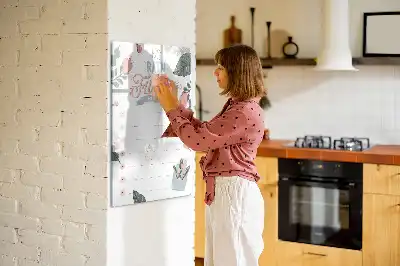 Magnetic dry erase board decorative list
