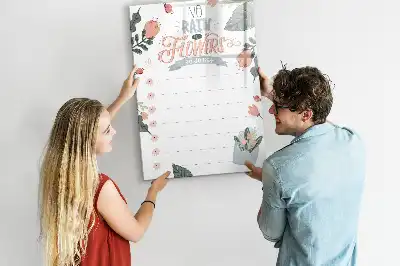 Magnetic dry erase board decorative list