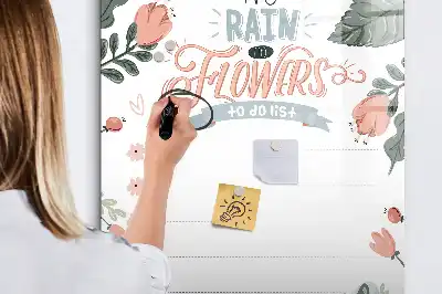 Magnetic dry erase board decorative list
