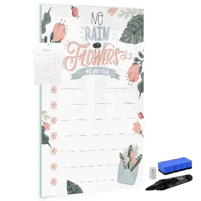 Magnetic dry erase board decorative list