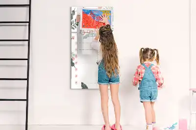 Magnetic dry erase board decorative list