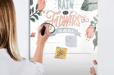Magnetic dry erase board decorative list