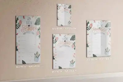 Magnetic dry erase board decorative list