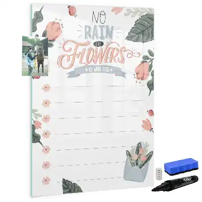Magnetic dry erase board decorative list