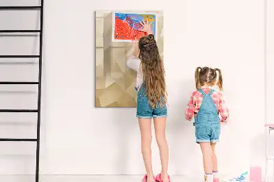 Magnetic erase board triangle abstraction design
