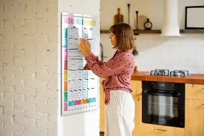 Magnetic erase board weekly meal planner
