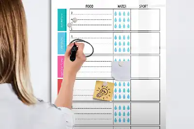Magnetic erase board weekly meal planner