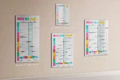 Magnetic erase board weekly meal planner