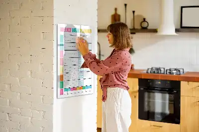 Magnetic erase board weekly meal planner