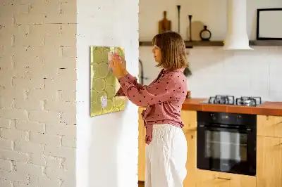 Magnetic dry erase board lemon slices design