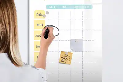 Magnetic meal planner board weekly menu organizer