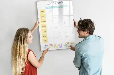 Magnetic meal planner board weekly menu organizer