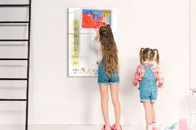 Magnetic meal planner board weekly menu organizer