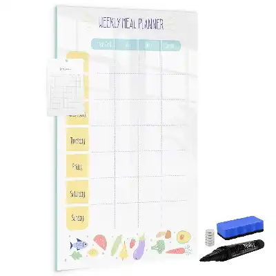 Magnetic meal planner board weekly menu organizer