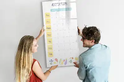 Magnetic meal planner board weekly menu organizer