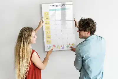 Magnetic meal planner board weekly menu organizer
