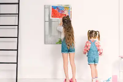 Magnetic erase board with vegetables on wood print