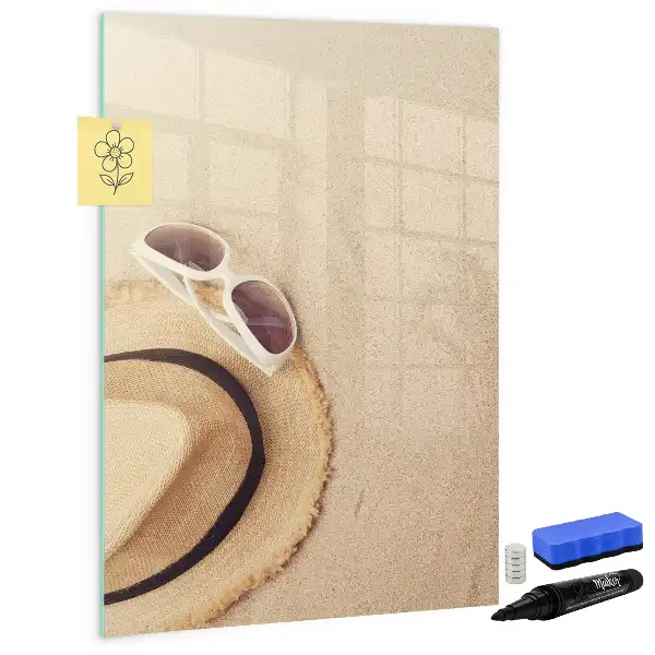 Magnetic dry erase board sandbar finish
