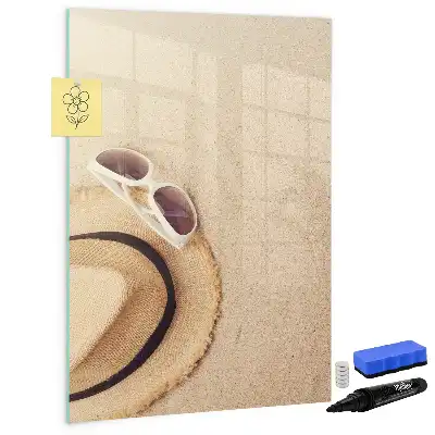 Magnetic dry erase board sandbar finish