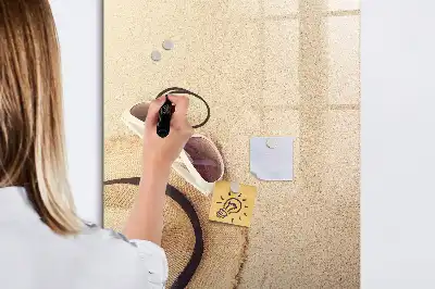 Magnetic dry erase board sandbar finish