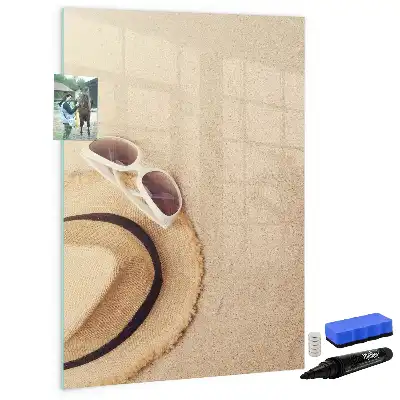 Magnetic dry erase board sandbar finish