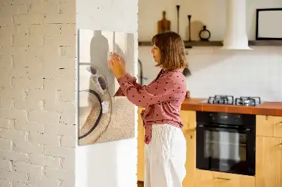 Magnetic dry erase board sandbar finish