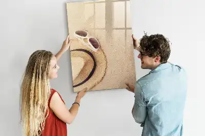 Magnetic dry erase board sandbar finish