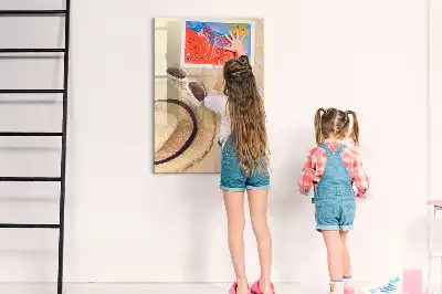 Magnetic dry erase board sandbar finish