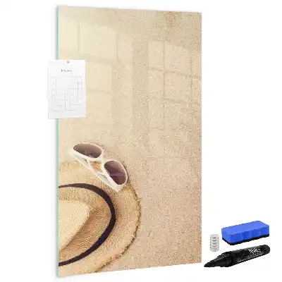 Magnetic dry erase board sandbar finish