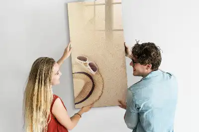 Magnetic dry erase board sandbar finish