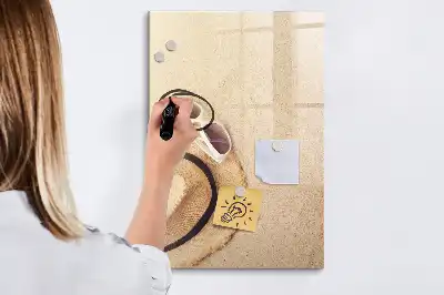 Magnetic dry erase board sandbar finish