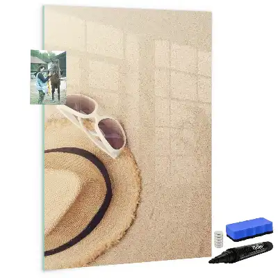 Magnetic dry erase board sandbar finish