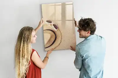 Magnetic dry erase board sandbar finish