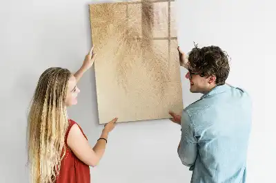 Magnetic writing board with palm leaves shadow design