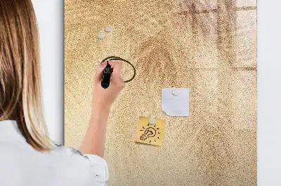 Magnetic writing board with palm leaves shadow design
