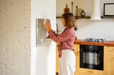Magnetic writing board with palm leaves shadow design