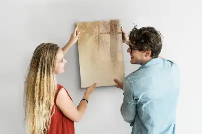 Magnetic writing board with palm leaves shadow design