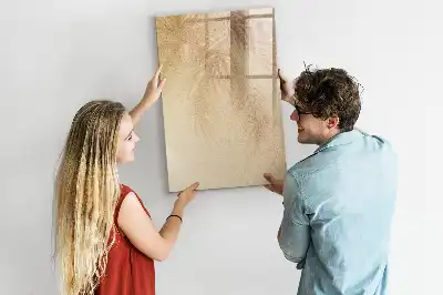 Magnetic writing board with palm leaves shadow design